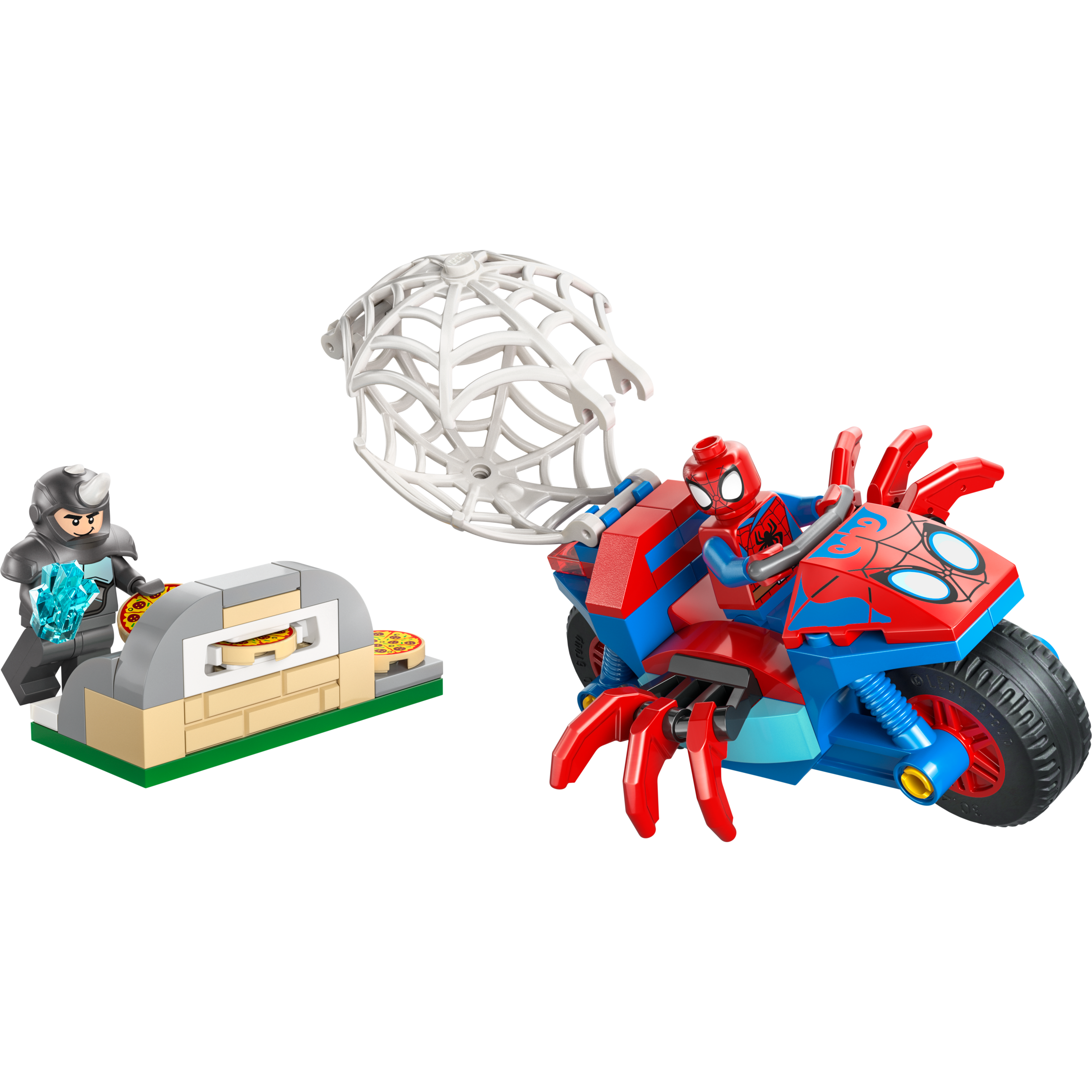 Spidey On His Motorcycle Vs. Rhino