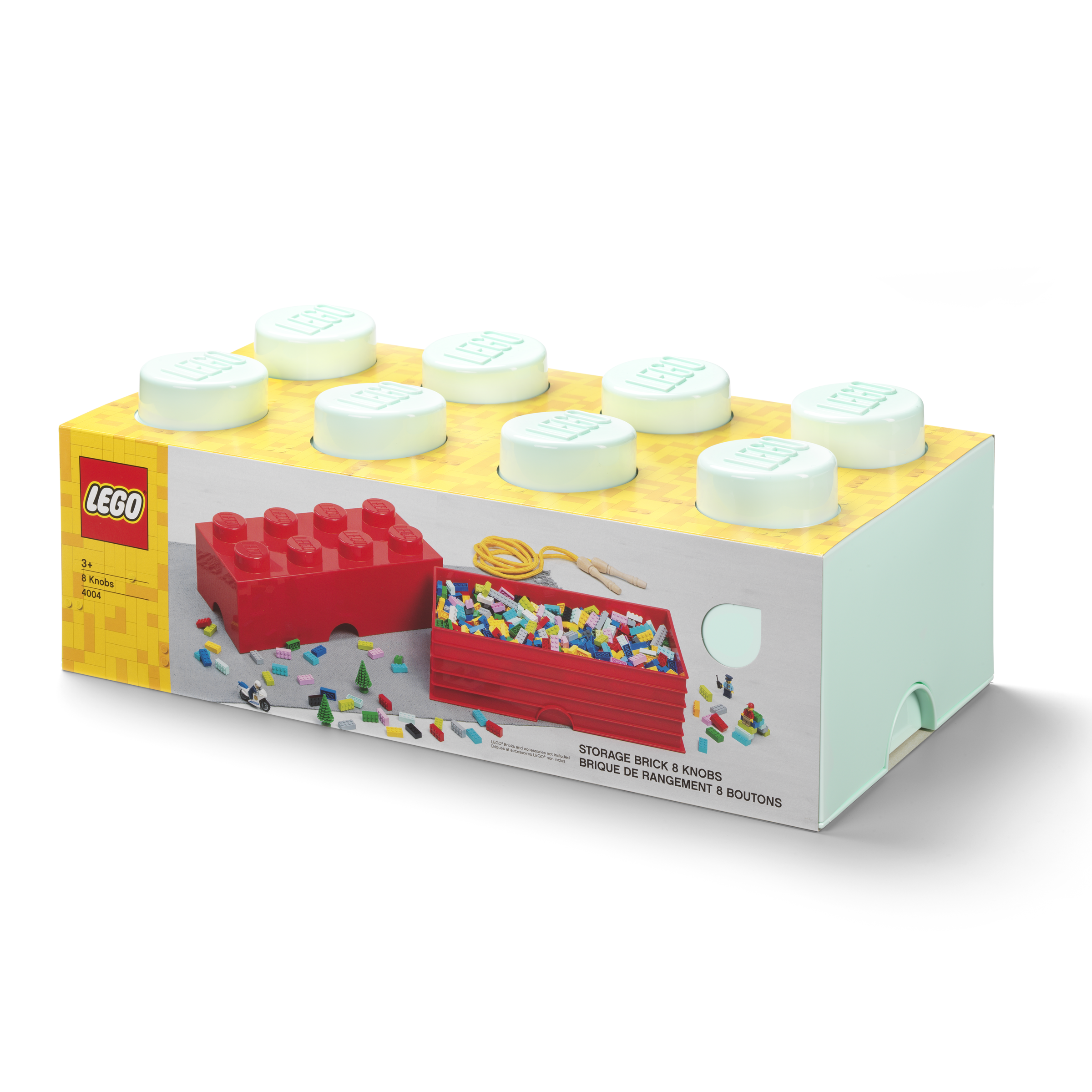 Lego 8-Stud Storage Brick – Aqua Blue - Image 2