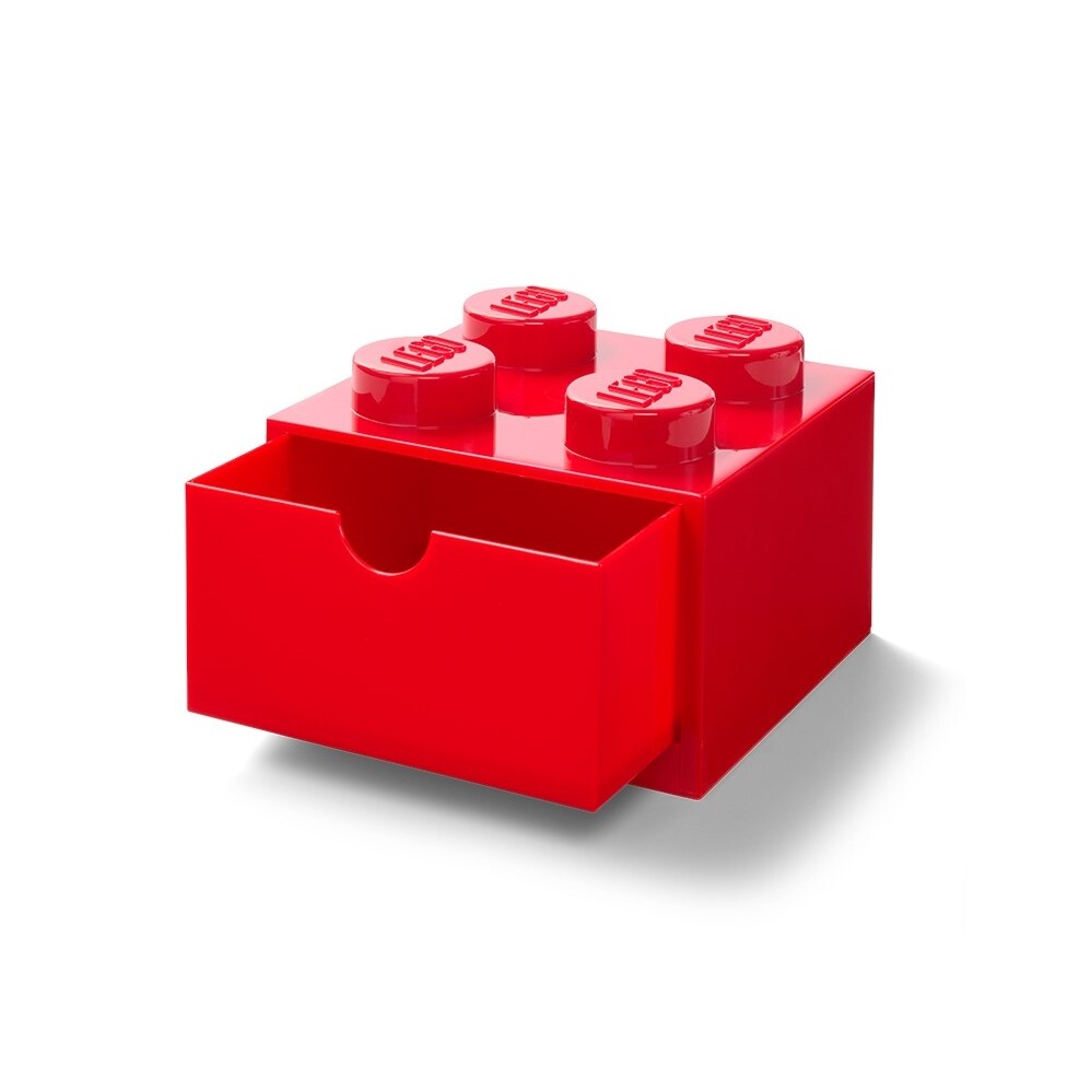 Lego 4-Stud Red Desk Drawer - Image 2