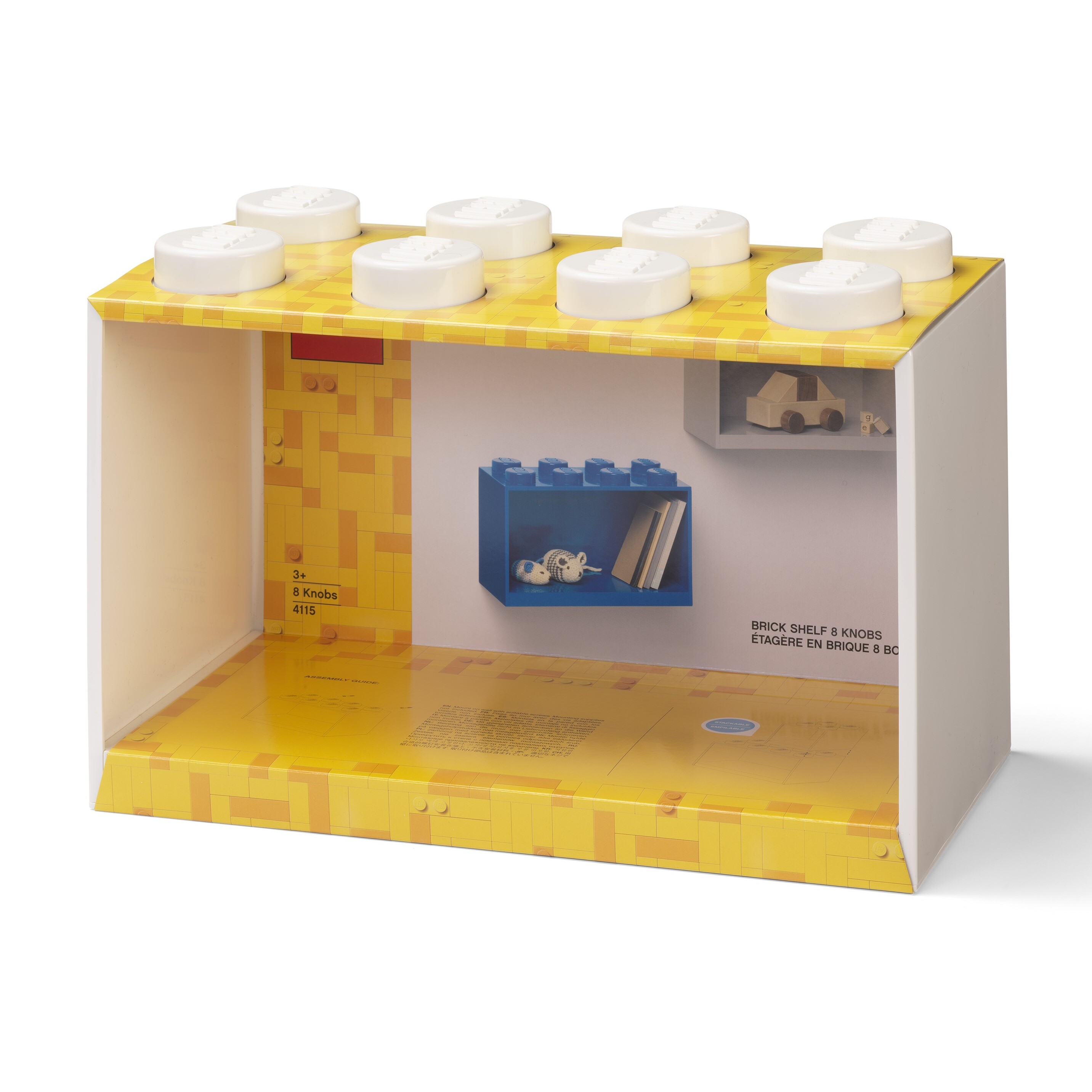 8-Stud Brick Shelf – White - Image 2