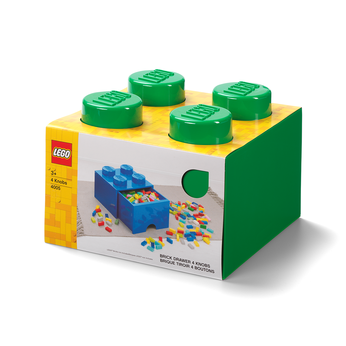 4-Stud Brick Drawer – Green - Image 2