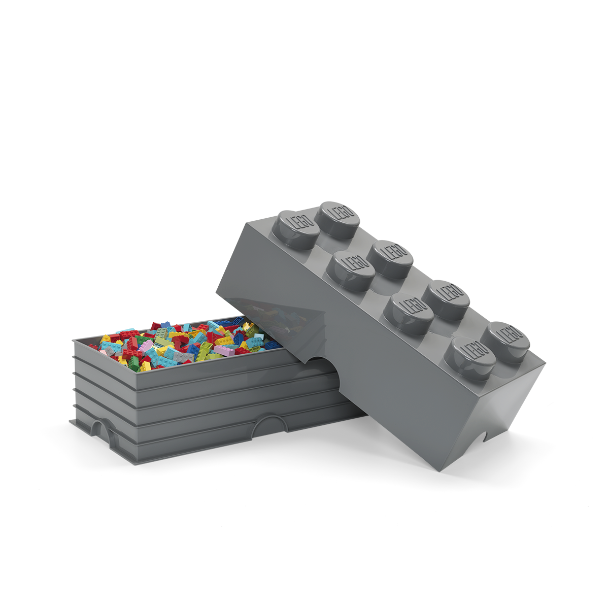 8-Stud Storage Brick – Gray - Image 3