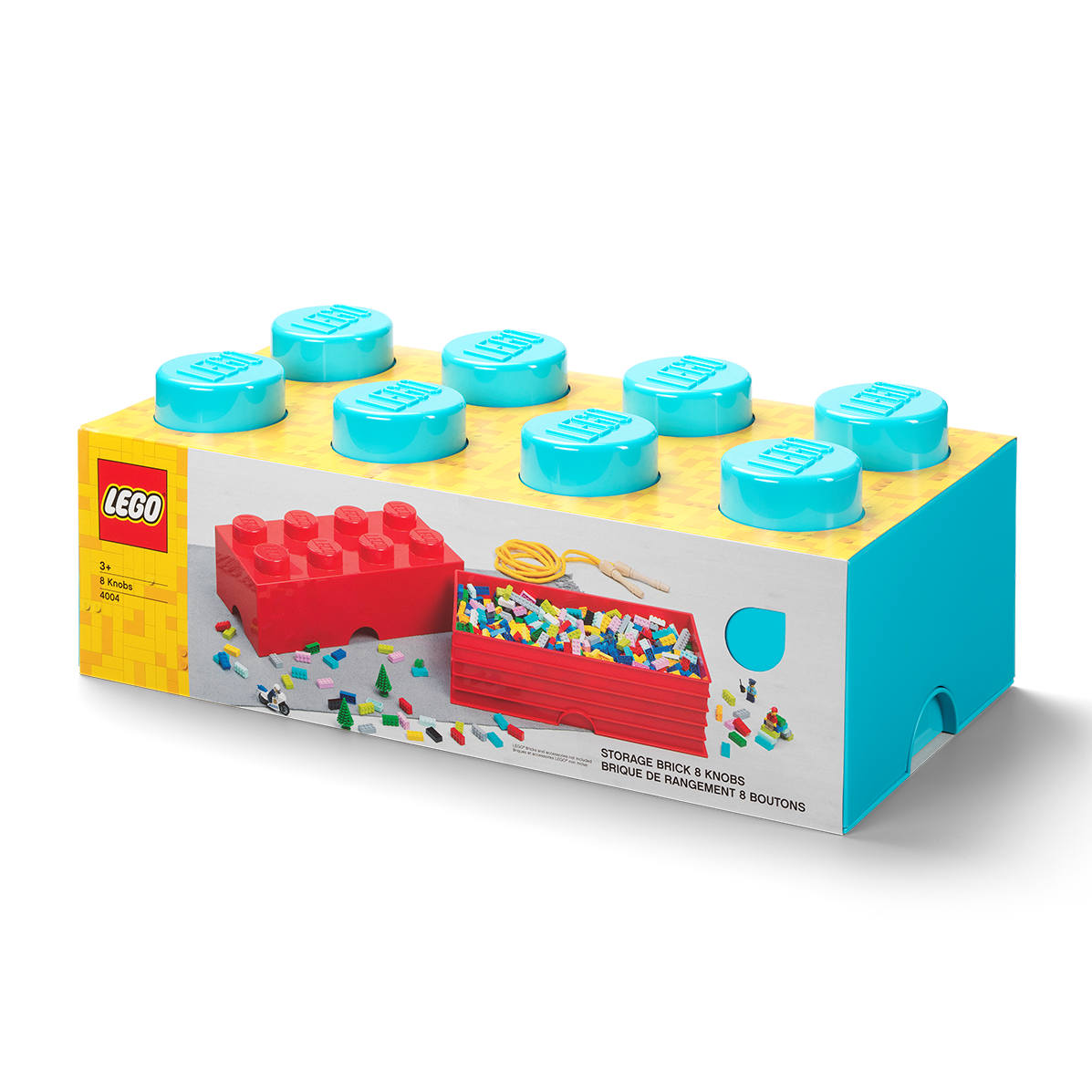 8-Stud Storage Brick – Azure Blue - Image 2