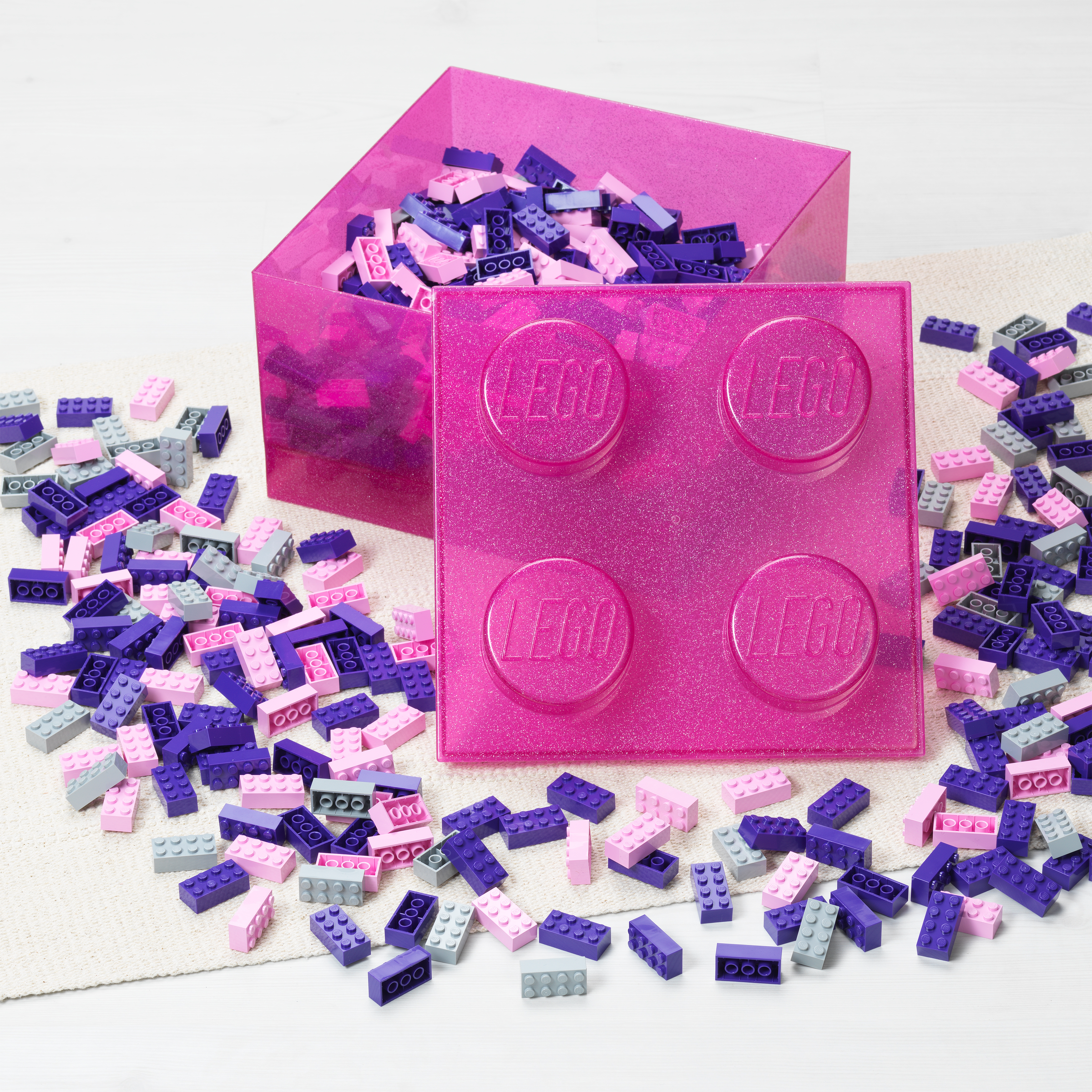 Pink Clear Brick-Shaped Storage Box - Image 4