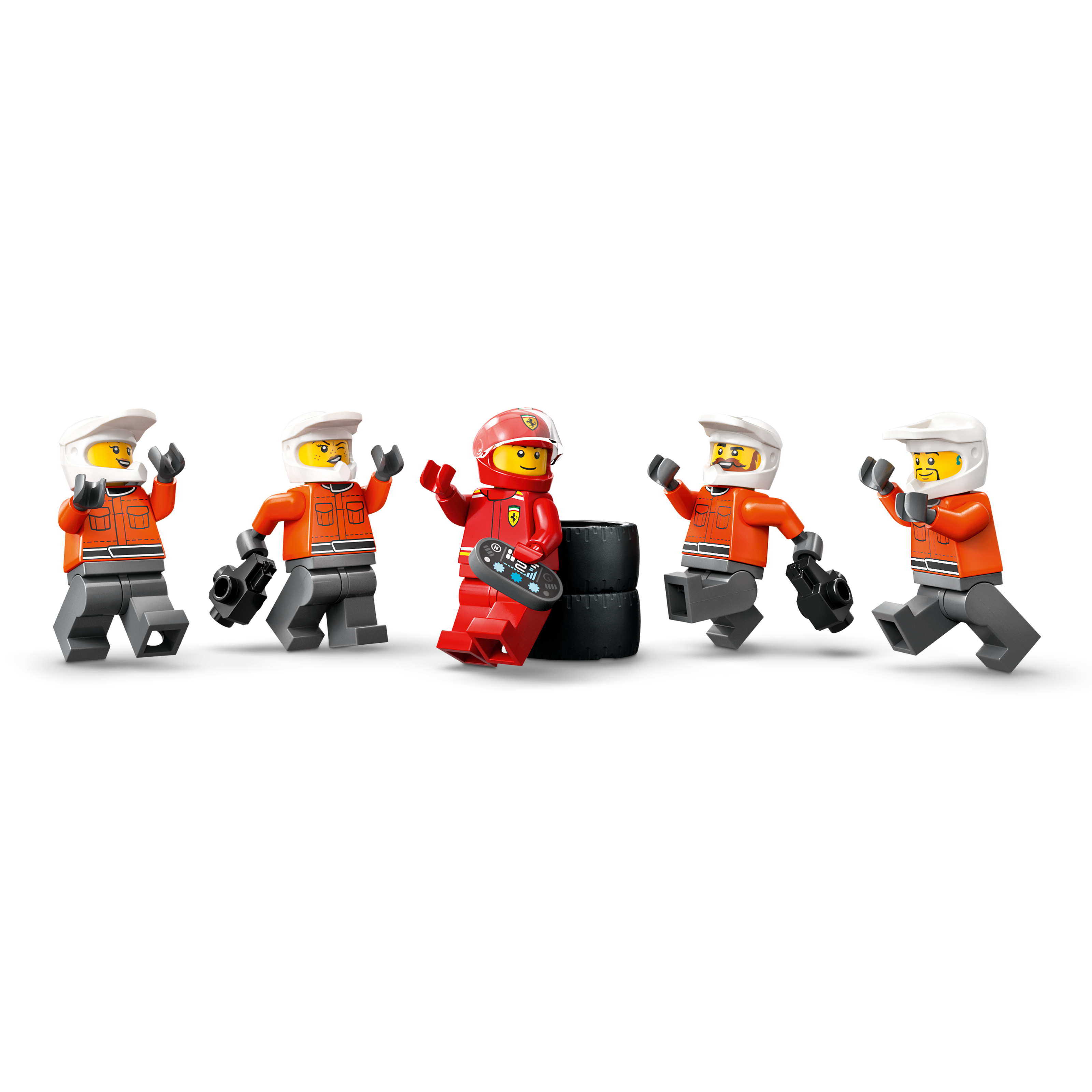 F1 Pit Stop & Pit Crew With Ferrari Car - Image 6